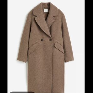 H&M Oversized Brown Wool Coat